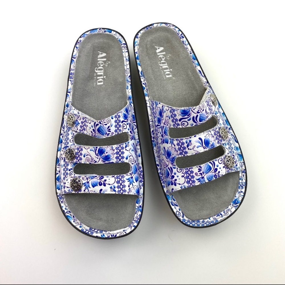 Alegria Fio Blue White Floral Size 37/7